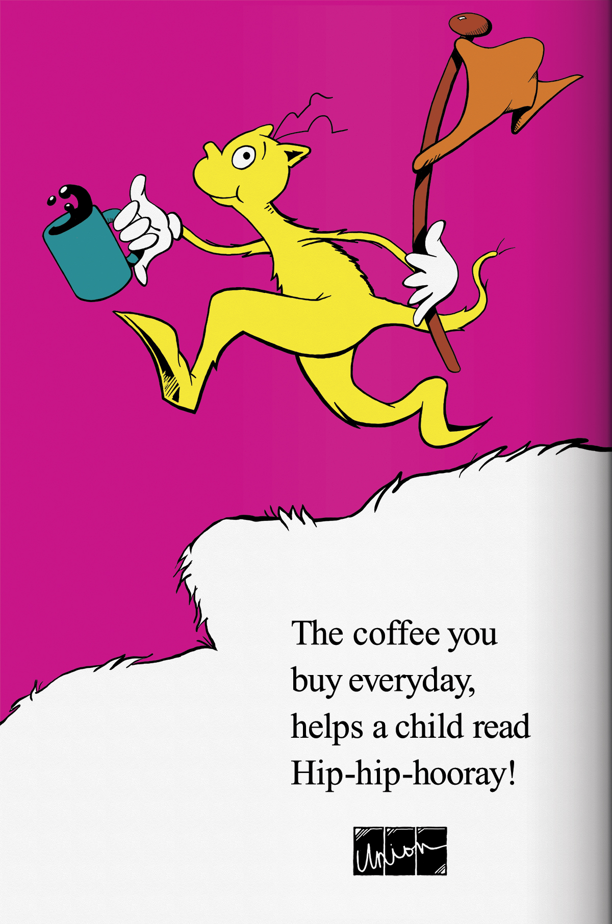 Union Coffee Poster for Child Literacy - Dr. Seuss â€œFlagâ€ by Tidal Wave Marketing